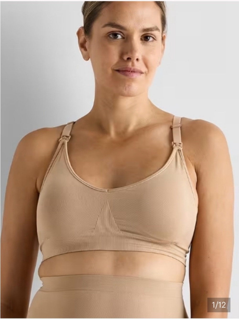 Quince Nursing Seamless Nude Comfort Wireless Bra XL
